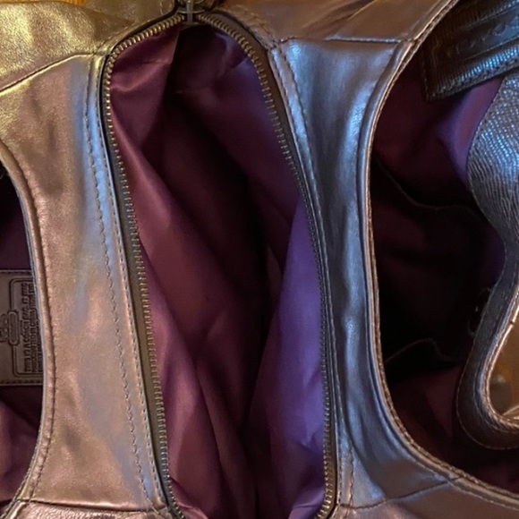 COACH Madison Maggie Shoulder Bag in Metallic Antiqued Bronze, GUC - Picture 14 of 16